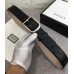 Gucci Width 3.8cm GG Textured Belts Black/Silver 2018