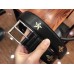 Gucci Width 38mm Bees and Stars Leather Belt 495125 Black with Silver Hardware 2018