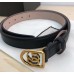 Gucci GG Semi-Circle Buckle Belt 25mm Width Black 2017
