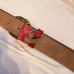 Gucci Arabesque canvas belt with interlocking G red