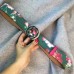 Gucci GG Blooms leather belt with interlocking G green