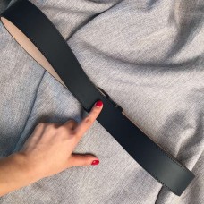 Gucci Leather belt with interlocking G black