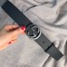 Gucci Leather belt with interlocking G black
