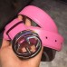 Gucci Leather belt with interlocking G pink