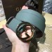 Gucci Leather belt with interlocking G blue