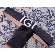 Gucci Width 3.8cm Leather Signature GG Belt with Single G Buckle Black 2019