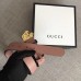 Gucci Width 3cm Leather Belt Nude Pink with Tiger Head 2018