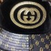 Gucci Dapper Dan GG Black Leather Hat Gucci Dapper Dan GG Black Leather Hat