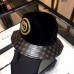 Gucci Dapper Dan GG Black Leather Hat Gucci Dapper Dan GG Black Leather Hat