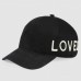 Gucci Black Embroidered Loved Baseball Hat Gucci Black Embroidered Loved Baseball Hat