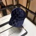Gucci Sapphire Blue GG Velvet Baseball Hat