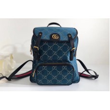 Gucci 574942 Small GG velvet backpack Light Blue and beige GG velvet Gucci 574942 Small GG velvet backpack Light Blue and beige GG velvet