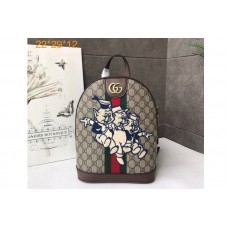 Gucci 552884 small backpack Beige/ebony GG Supreme canvas With Print Gucci 552884 small backpack Beige/ebony GG Supreme canvas With Print