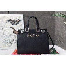Gucci 569712 Zumi grainy leather small top handle bag in Black grainy leather Gucci 569712 Zumi grainy leather small top handle bag in Black grainy leather