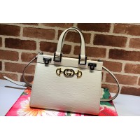 Gucci 569712 Zumi grainy leather small top handle bag in White Grainy leather Gucci 569712 Zumi grainy leather small top handle bag in White Grainy leather