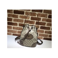 Gucci 473875 Neo Vintage GG Supreme backpack in Beige/ebony soft GG Supreme