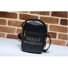 Gucci 574803 Print leather shoulder bag in Black Leather Gucci 574803 Print leather shoulder bag in Black Leather