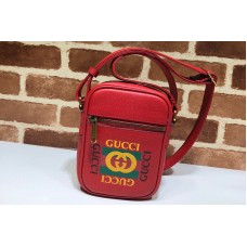 Gucci 574803 Print leather shoulder bag in Red Leather Gucci 574803 Print leather shoulder bag in Red Leather
