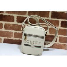 Gucci 574803 Print leather shoulder bag in White Leather Gucci 574803 Print leather shoulder bag in White Leather