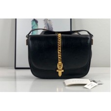 Gucci 601067 Sylvie 1969 small shoulder bag in Black Leather Gucci 601067 Sylvie 1969 small shoulder bag in Black Leather
