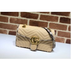 Gucci 443497 GG Marmont small shoulder bag in Beige Python Gucci 443497 GG Marmont small shoulder bag in Beige Python