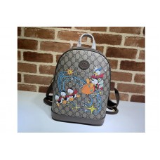 Gucci 552884 Disney x Gucci Donald Duck small backpack in Beige and ebony GG Supreme canvas Gucci 552884 Disney x Gucci Donald Duck small backpack in Beige and ebony GG Supreme canvas