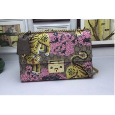 Gucci 409486 Padlock Tiger GG Shoulder Bags Pink Gucci 409486 Padlock Tiger GG Shoulder Bags Pink
