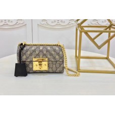 Gucci 409487 GG Supreme Padlock Shoulder Bags Bee Gucci 409487 GG Supreme Padlock Shoulder Bags Bee