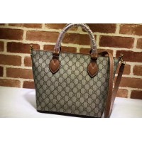 Gucci 432124 GG Supreme Tote Bag Brown