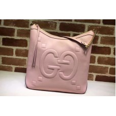Gucci 453562 Embossed GG Leather Hobo Bags Pink Gucci 453562 Embossed GG Leather Hobo Bags Pink