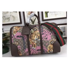 Gucci 406380 Tiger Print GG Canvas Boston Bags Pink Gucci 406380 Tiger Print GG Canvas Boston Bags Pink