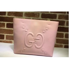 Gucci 453561 Embossed GG Leather Tote Bags Pink Gucci 453561 Embossed GG Leather Tote Bags Pink