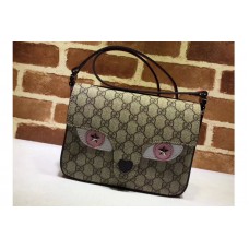 Gucci 410806 Children’s GG Supreme Cat Messenger Bags Pink Gucci 410806 Children’s GG Supreme Cat Messenger Bags Pink
