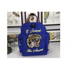 Gucci 450979 Embroidered Drawstring Backpack Blue Gucci 450979 Embroidered Drawstring Backpack Blue