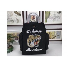 Gucci 450979 Embroidered Tiger Drawstring Backpack Black Gucci 450979 Embroidered Tiger Drawstring Backpack Black