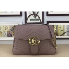 Gucci 498109 GG Marmont medium top handle bags Pink Gucci 498109 GG Marmont medium top handle bags Pink