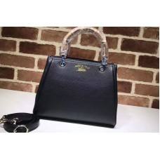 Gucci 336032 Bamboo Shopper Tote Bags Calfskin Leather Black