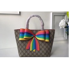 Gucci 501804 Children’s GG Supreme Check Bow Tote Bags