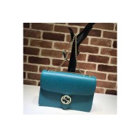 Gucci 510303 Interlocking GG Leather Crossbody Bags Blue Gucci 510303 Interlocking GG Leather Crossbody Bags Blue