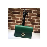 Gucci 510303 Interlocking GG Leather Crossbody Bags Green Gucci 510303 Interlocking GG Leather Crossbody Bags Green