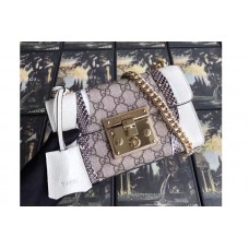 Guccci 432182 Padlock Studded Leather With GG Supreme Shoulder Bag Guccci 432182 Padlock Studded Leather With GG Supreme Shoulder Bag