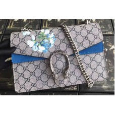 Gucci 400249 Dionysus GG Blooms Shoulder Bag Blue Gucci 400249 Dionysus GG Blooms Shoulder Bag Blue