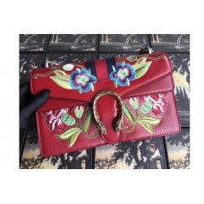 Gucci 400249 Dionysus Embroidered Shoulder Bag Red Gucci 400249 Dionysus Embroidered Shoulder Bag Red