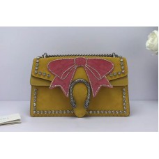 Gucci 400249 Dionysus Suede Shoulder Bag Yellow Gucci 400249 Dionysus Suede Shoulder Bag Yellow
