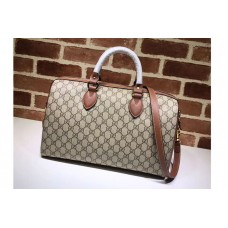 Gucci 409527 GG Supreme Boston Bag Brown