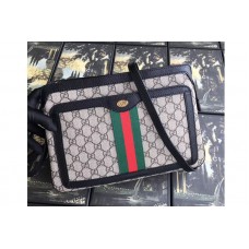 Gucci 523354 GG Supreme Medium Shoulder Bags Black