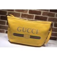 Gucci 523588 Print Half-moon Hobo Bag Yellow Gucci 523588 Print Half-moon Hobo Bag Yellow