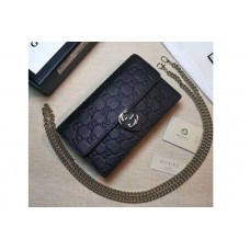 Gucci 409340 Icon Gucci Signature Chain Wallet Black Gucci 409340 Icon Gucci Signature Chain Wallet Black
