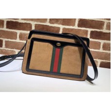 Gucci 523354 GG Suede medium shoulder bags Brown