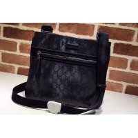 Gucci 295257 Nylon Guccissima Flat Messenger Bag Black Gucci 295257 Nylon Guccissima Flat Messenger Bag Black